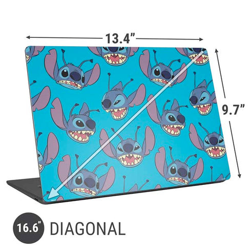 Disney Lilo and Stitch Face Expression Pattern Universal Laptop 16.6in (13.4 x 9.7in) Skin